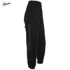 Damesbroek Pulabo Spring Streetwear Cargo Women Casual Joggers Black High Taille Loose Female Trousers Ladies Capri