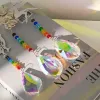 Décorations Crystal Sun Catchers Prisms Window Wind Chime Chain Colorful Chain suspendu Pendant Decoration Tree of Life Shape Home Garden Decor