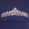 Tiaras 7 Renk Kristal Tiara Taç Kadınlar için Kızlar Zarif Gelin Prenses Kraliçe Düğün Elbise Partisi Mücevher Aksesuarları