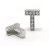 50pcslot 8 mm Lettres de diapositive t Roissures complètes alphabet bling ajustement pour les clés de bracelet en cuir à col en cuir de 8 mm SL00084856261