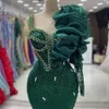 EBI 2024 Zielony Aso Dark Mermaid Sukienka PROM Kryształki Kryształy cekinowe koronkowe wieczór formalny impreza Druga przyjęcie urodzinowe suknie zaręczynowe sukienki szat de soiree es