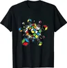 T-shirt maschile che esplodono Rubix Rubiks Rubics Cube regalo per bambini magliette strette topi classici TS Cotton Men Casual T240425