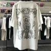 Herren-T-Shirts Herren Casual Cotton T-Shirt 2024 Frühling/Sommer Mode Harajuku Street Hip-Hop Kurzärmely Y2K Top-Qualität Chicano Tattoo Gedrucktes T-Shirtl2403