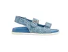 Dad Sandals Designer Sandales Femmes Sandales Real Coule Cuir 100% Femmes Femmes Luxury Sandale Place circulaire et sac à poussière Jelly Plateforme matelassée Summer Grand-père 35-42