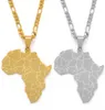 Anniyo Africa Carte Pendants Colliers Femmes Men Silver Colorgold Color Bijoux africain 077621B H09185686212