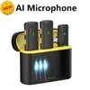 Microfones de um a dois sem fio Microfone Lavalier ao ar livre LIVO LIVO LIVE COMPUTADOR RÁDIO RÁPIO RUÍCULO Mini Pequeno