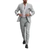 Men's Suits Mens Linen Suit Jacket And Pants Casual Business Wedding Travel Outfits 2 Piece