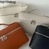 Loro Piano Sac Luxury pianalie Extra Pocket L19 Mini Bag Fomen Boîte à coffre en cuir authentique sacs de caméra fourre-tout