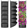 Decorations Vertical Hanging Garden Planter Flower Pots Layout Waterproof Wall Mount Hanging Flowerpot Bag Indoor Outdoor Use Garden Decor