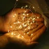 Украшения 50 светодиодные светильники с аккумулятором медные проволочные гирлянды Fairy Lights String Рождественский открытый сад.