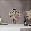 Nyhetsartiklar SCPTURES Angel Statue Creative Scpture Decoration Protector Saint Michael Archangel Figurines Desktop gåvor till Yard Hom DHUV5