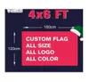 Flagi niestandardowe Tanie 100polyester 4x6ft Digital Printing Reklama promocja z spersonalizowanym logo mosiężnym przelotem 9147722