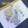 Bijoux hip hop 925 Numéro d'argent Pendants Hommes personnalisés Femmes Iced Out Moisanite Lucky Numbers Pendants Designer Bijoux