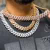Moda Anant de 16 mm de largura Chain Chain Chain Chain Chain com moissanita e colar de 18k de pérola 14k para homens Índia
