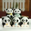 Anahtarlıklar Peluş Panda Sevimli Doll Keyasyonlar Yaratıcı Araba Anahtarları Aksesuarlar Çift çanta Kawaii Anahtarlık Toptan