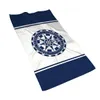 Nordic Dark Blue Nautical Series Compass Haushalt Badezimmer Handtuch El Handtuch Badezimmer Mikrofasel Handtuch 40*70 kann angepasst werden 240415