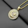 Collane a sospensione Musulcencent Moon and Star Islam Necklace Unisex Amulet ISLAMIC Evita di gioielli Gift Y240420