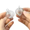 Figuras decorativas 5 piezas de metal plateado hueco saltador de pájaros bola de resorte bola de agitación joya de joyas artesanías de viento suministro de material de viento suministro de material