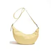 Hobo 2024 Summer High Quality PU Banana Shaped Women's Bag Fashion Zipper Portable One Shoulder Crossbody BagFree