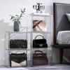 Storage Boxes Bins Transparent handbag organizer storage box magnetic closed shoe digital stand container with lid display Q240506