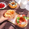 Decoratieve bloemen simuleren fruitcake donutmodel kunstmatige nep brood bakkerij po prop keuken diy decor