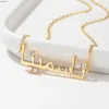 Colliers pendants Luxury Personnalisé Nom en acier inoxydable Bijoux Collier de nom arabe personnalisé avec cadeau de diamant 18 carats en or adapté aux bijoux pour femmes