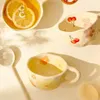 Garnki z kawy ceramiczne kubki miseczki ręcznie szczypty nieregularny kwiat herbaty herbaty kubek inseksu