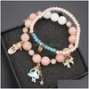 Braccialetti di Charm Bracciale Crystal Bracciale Crystal Womens Set a 2 pezzi Fashi