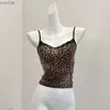 Tanks pour femmes Camis Femme Leopard Print Top Top à la mode Vestable à la mode