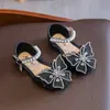 Sandals Summer Kid Shoes Bead Child Mary Janes Flat Princess Shoes Butterfly Toddler Dance Shoes Crystal Children Wedding Shoes 1-12year