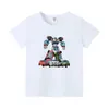 Camisetas Tobot Evolution Transformer Robot Car estampado Camisetas para niños Camisetas de niña Caricatura Baby Baby Baby Boys Camisetas Summer Summer Topsl2404