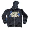 6RGQ Sweats à capuche masculine Sweatshirts Hip Hop Streetwear Fashion Aesthetic Zipper Hoodie Men Letter Imprime