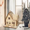 Decorações de Natal decoração ornamental Decorativa Cabin 3 Styles Tabletop House Year Presente