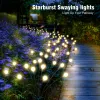 Dekorasyonlar Allilit LED Güneş Işıkları Açık Ateş Böbrek Bahçesi Dekorasyonu Yıldız Piyasası Swaying Peyzaj Yolu Su Geçirmez Noel