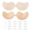 BRAS Invisible Upward Push Style Womens Strapless BH Seamless Front Stängning BH underkläder Sile Självhäftande BH-pad Y240426