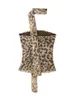 Willshela Women Fashion 2 -delige set tule luipaard geplooide tops vintage hoge taille midi rok vrouwelijke chique dame rokken 240412