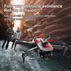 Electric/RC Aircraft K6 Max New Mini Drone 4K 360 Degrees Omnidirectional Hinder Undvikande RC Quadcopter Wide Vinkel Optical T240428