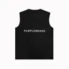 Cotton Vest Purple Brand Summer T-shirt ärmlös BPUR050 FINTPRYCK Väst R84W80 American Street Fashion Design Men's Loose Vest