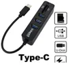 Usb Hubs 2 In 1 Type-C Connectors Otg 2.0 Hub Splitter Combo 3 Ports Sd/Tf Card Reader Usb-Cethernet Adapter Drop Delivery Computers Dhi9R