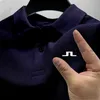 Herren-T-Shirts 2024 Europäischer Jlindeberg Sommer Hot Selling Mens Mode T-Shirt Polo Mode Herren Hohe-Quty Polo Shirt T240425