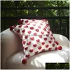 Cuscino/cuscino decorativo rosso Tre-Nsional Love Heart ER Grovidery Modello 45x45 cm Cuschio decorativo per divano Housse de Coussi Dhoeb