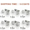 Precio de fábrica al por mayor vvs Gra Brilliant redondeada Moissanite Solid Gold Chapado 925 Pendientes Solitare Solitare Pendientes