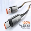 120W 6A Super szybkie szybkie ładowanie typu C Kabel 1m 1,5 m 2M USB C Kable dla Samsung Galaxy S20 S23 S24 UTRAL Uwaga 20 Xiaomi Huawei HTC Android Telefon 15/15Pro