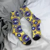 Mulheres meias do Evil Eye Charm Winter Abstract Greek Mati meias da moda Unissex de alta qualidade Design Outdoor On Slip