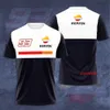 Męskie koszulki Nowy styl GP Racing HRC Zespół odzież unisex motocykl Pojazdy Pojazdy Szybkie suszenie Summer O-Neck Casual Drechbeable T240425