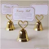Andere evenementenfeestjes Kussen Bell Sier Gold Place -kaarthouder/PO -houder Weddingtafel Decoratie Drop Delivery Home Garden FES DHY16