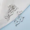 Charms 10pcs Hollow Lovely Peach Heart 19 20mm Ligante de cor prata Pingentes Fazendo DIY feita artesanal para encontrar jóias