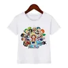 T-shirts Nieuwe aankomst 2024 T-shirt Fun anime One Piece Childrens Clothing Cartoon Print Student Boys/Girls Summer Cotton Cuasal Topl2404