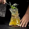 Verres à vin Vase Vase Cocktail tasse plissée