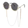 Lunettes de soleil de créateurs classiques de mode pour hommes Femmes Luxury Polaris Pilot Sun Glasses Pearl with Chain UV400 Eyewear PC Frame Polar2071376